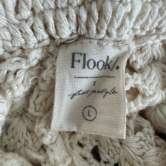 Free People Cream Crochet Jumpsuit with Open Back - Picture 5 of 5